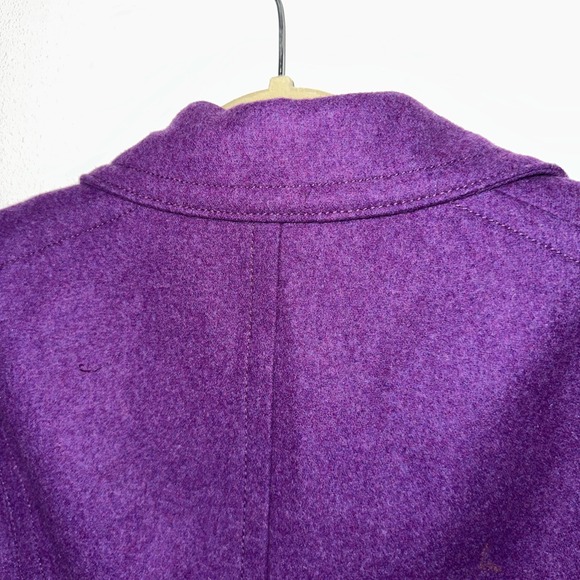 J Crew Womens Stadium Cloth Majesty Peacoat Sz‎ 0p Purple Wool Cashmere Coat - Picture 7 of 12